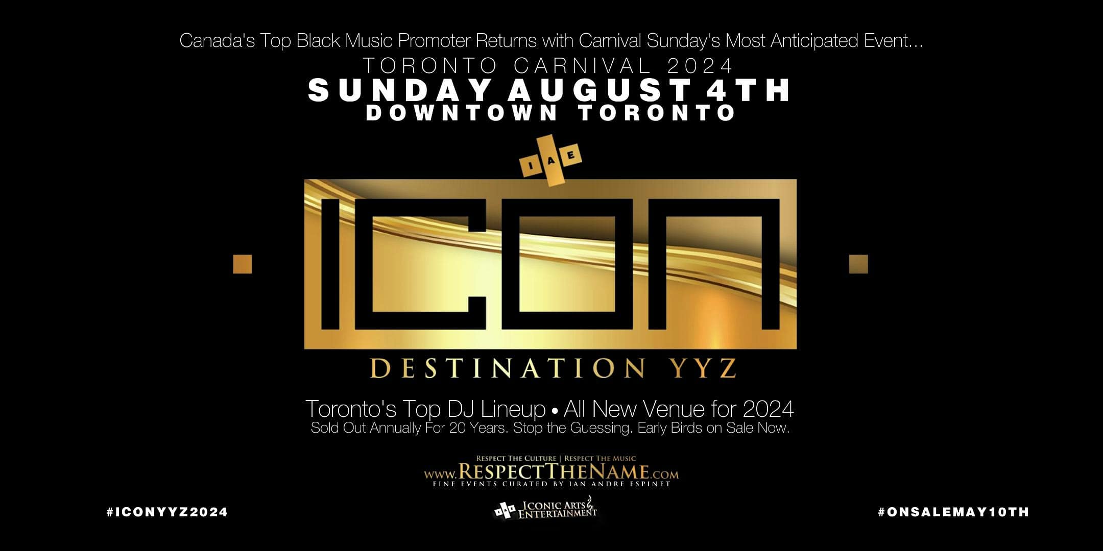 ICON CARNIVAL 2024| #Caribana Sunday Night August 2nd – Toronto, Canada