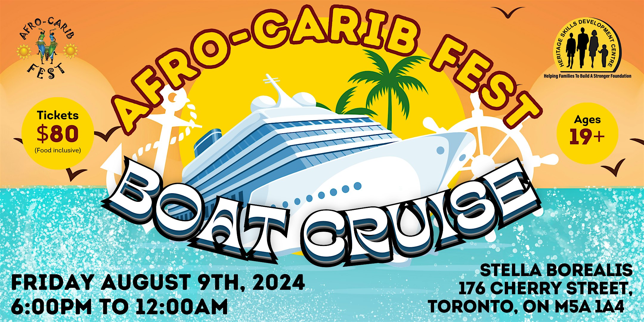Afro-Carib Fest Boat Party 2024! – Toronto, Canada