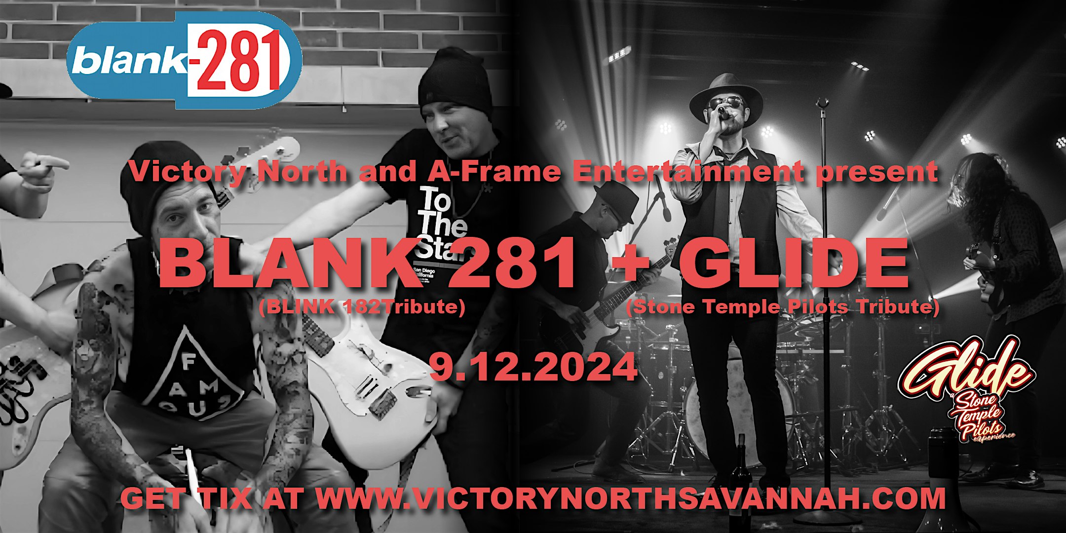 Blank 281 – A Tribute to Blink 182 w/ Glide (Stone Temple Pilots Tribute) – Savannah, GA