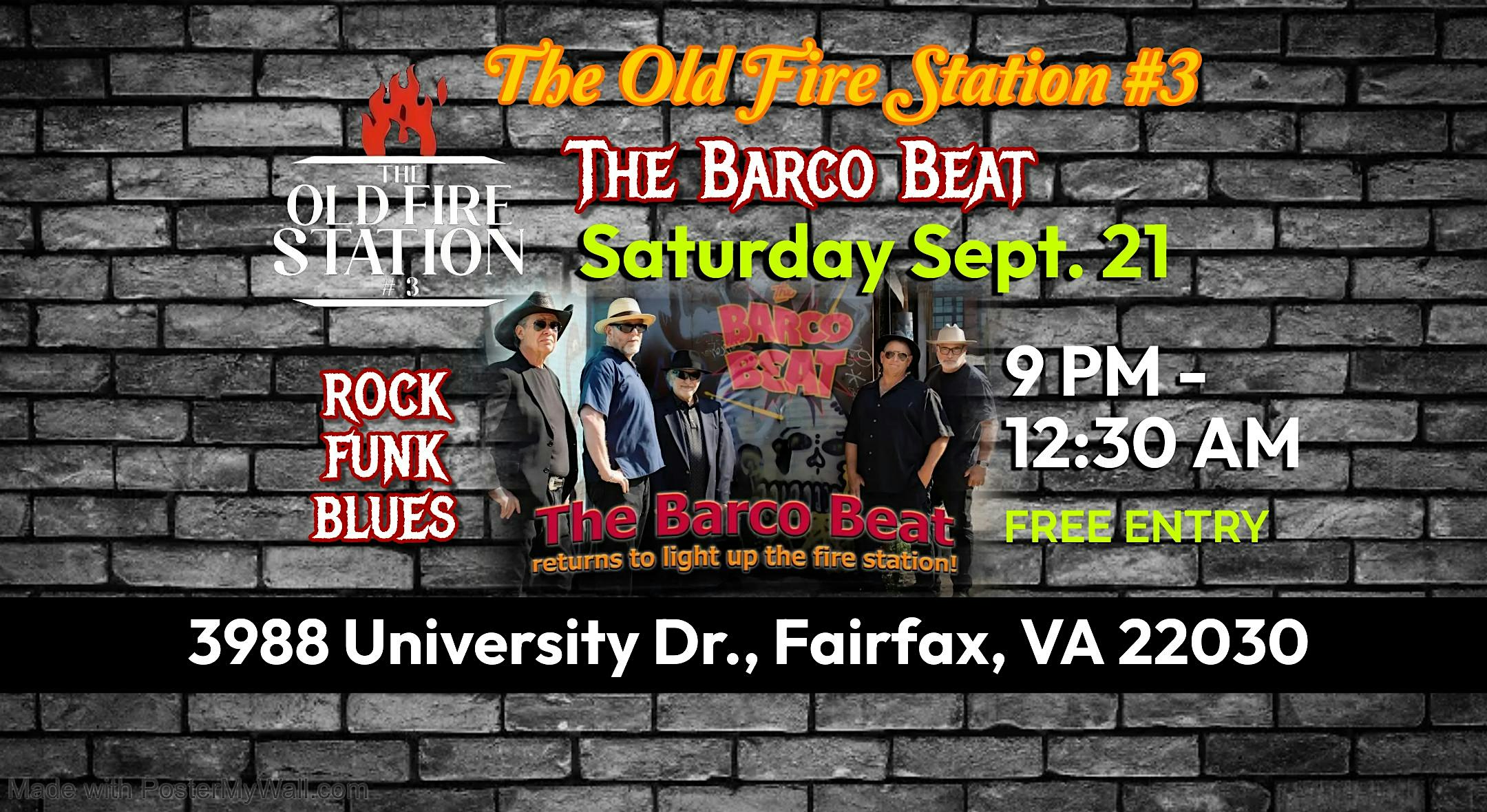 The Barco Beat Band at The Old Fire Station #3 – Fairfax, VA