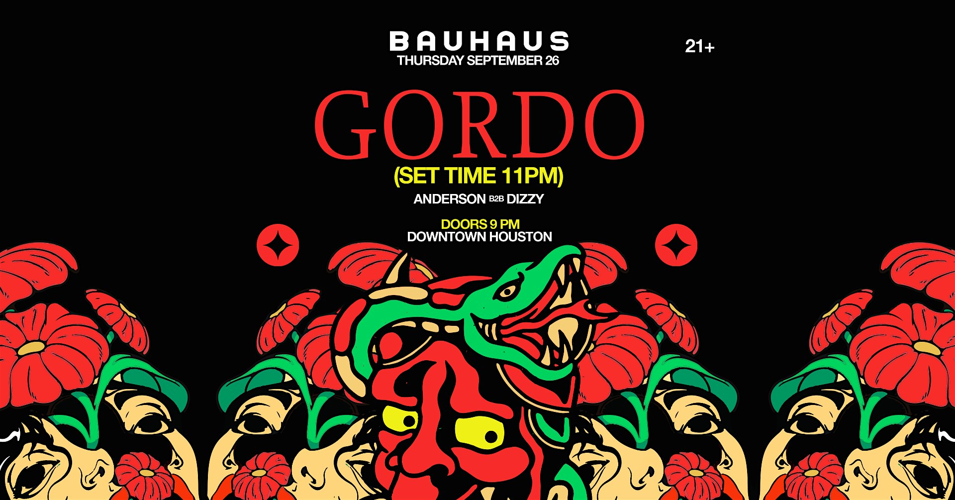 GORDO (SET TIME 11PM) @ Bauhaus Houston – Houston, TX