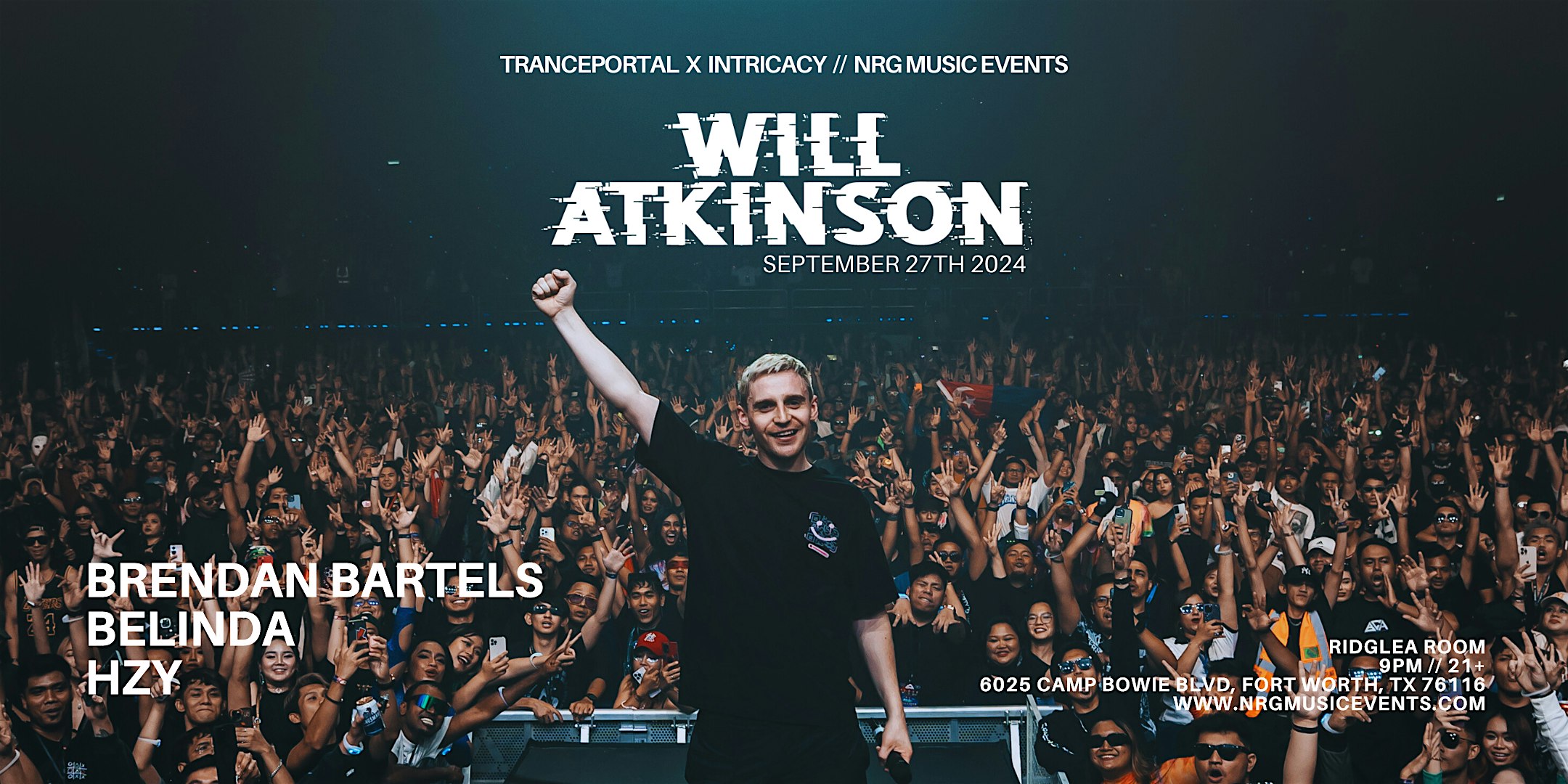 NRG // TRANCEPORTAL & INTRICACY PRESENT: WILL ATKINSON – Fort Worth, TX