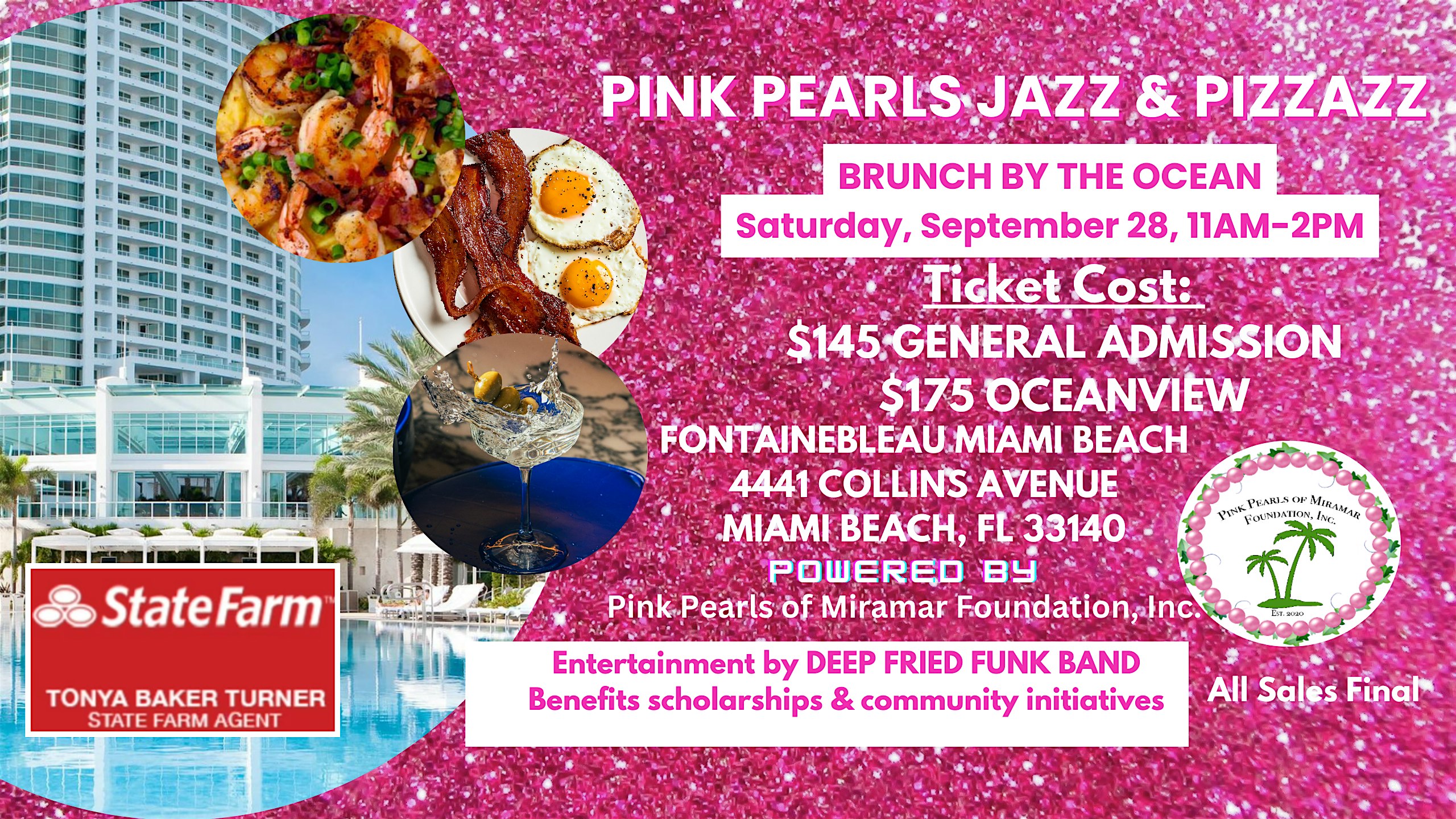 Pink Pearls Jazz and Pizzazz: Brunch by the Ocean Fundraiser! – Miami Beach, FL