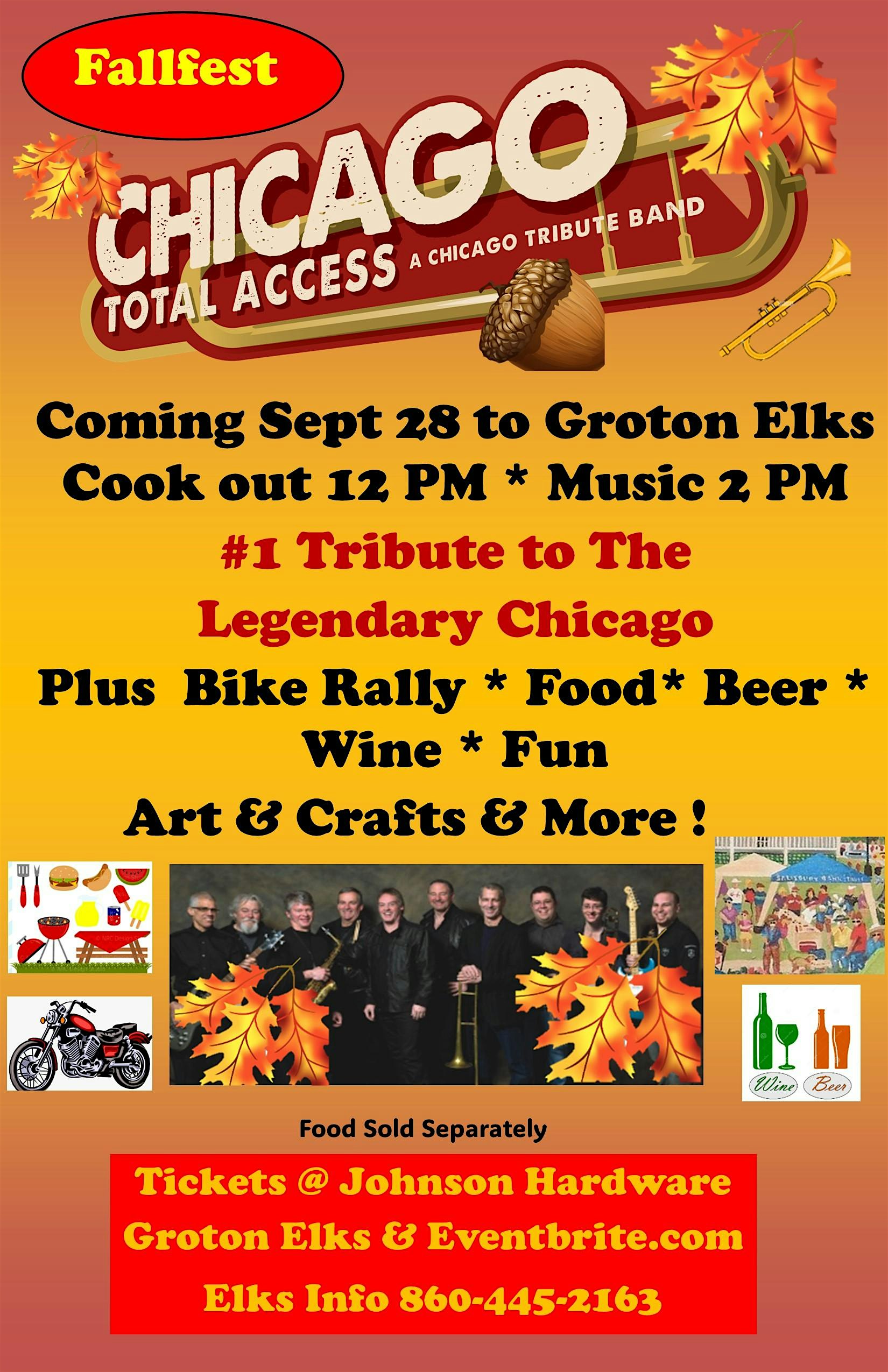 Chicago Tribute Concert Groton Elks Lodge Fallfest – Groton, CT