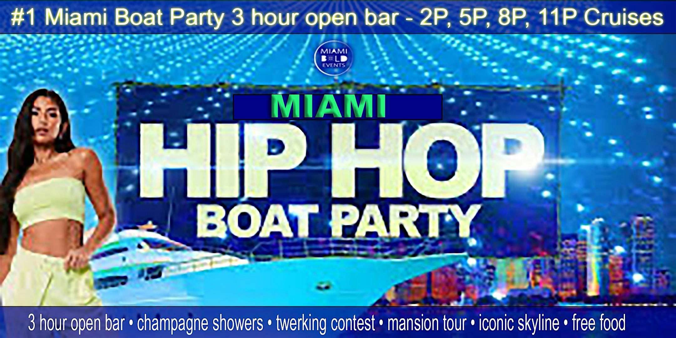 MIAMI – BOAT PARTY-3-HR-OPEN-BAR-HIP-HOP-REGGAETON CRUISE-BAYSIDE MARKET – Miami, FL