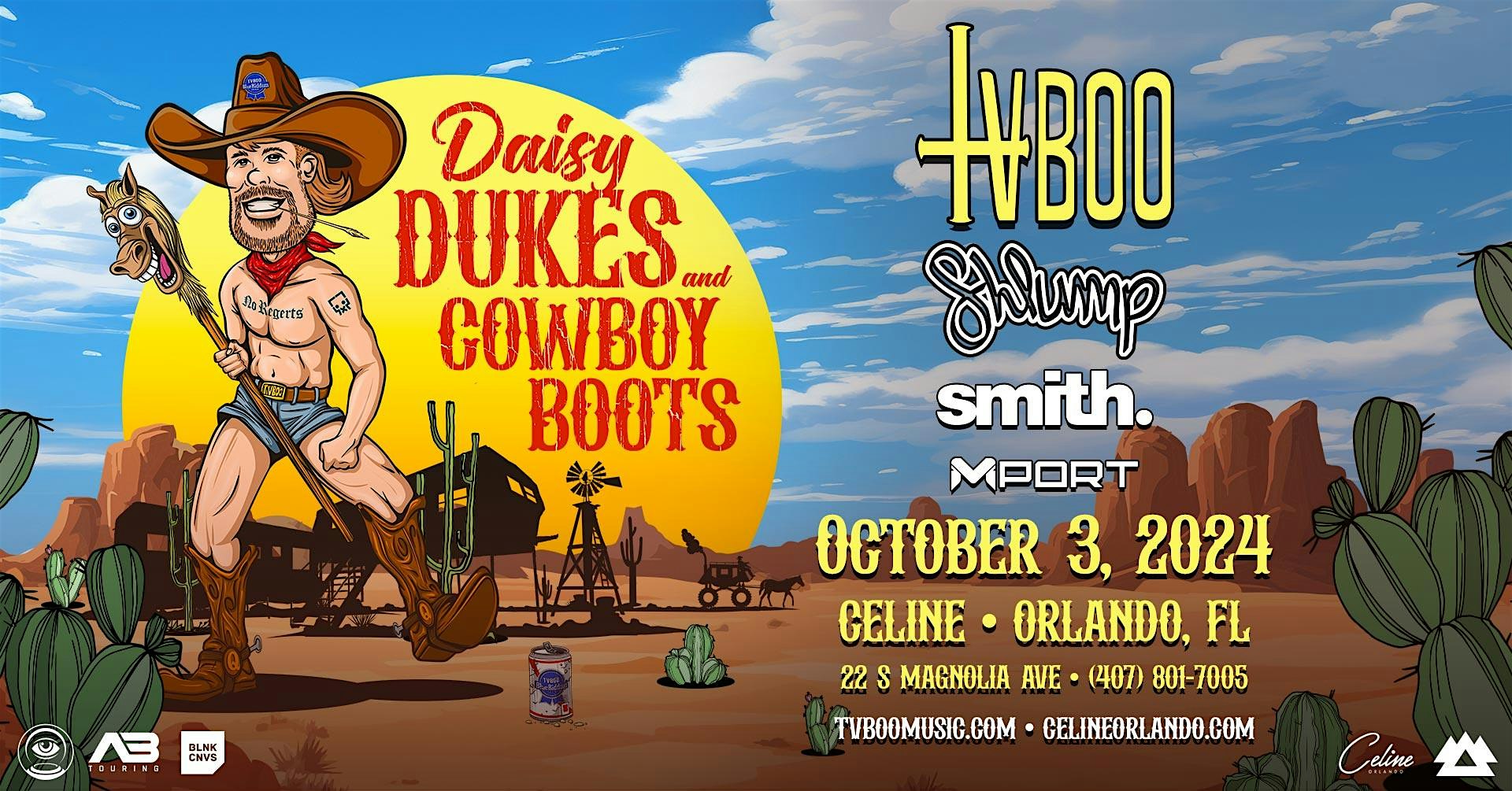 TVBOO’s Daisy Dukes & Cowboy Boots Tour | Thurs 10.03.24 – Orlando, FL