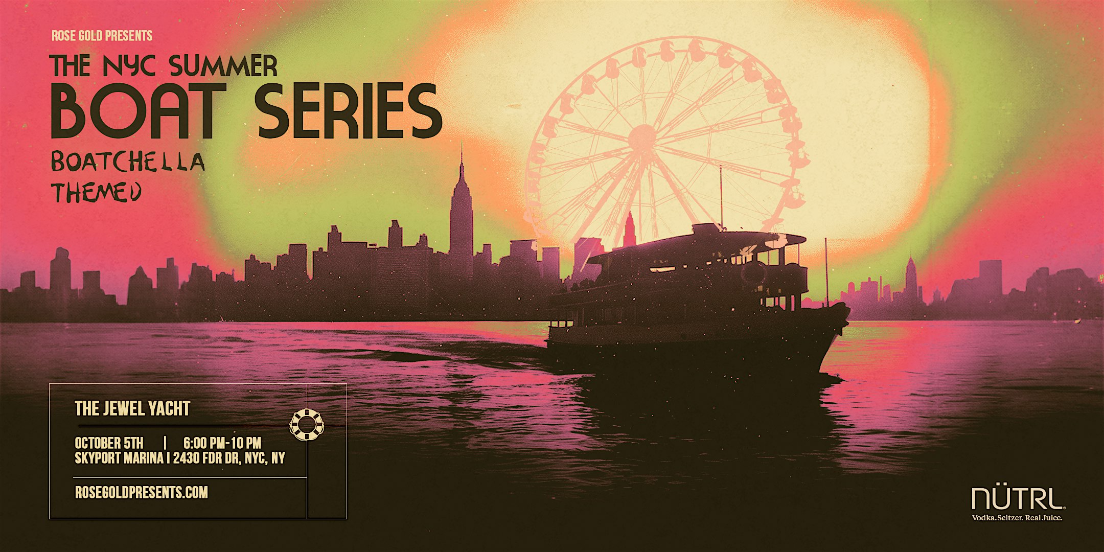 NYC Boat Series: Boatchella Themed – 10/05 – New York, NY