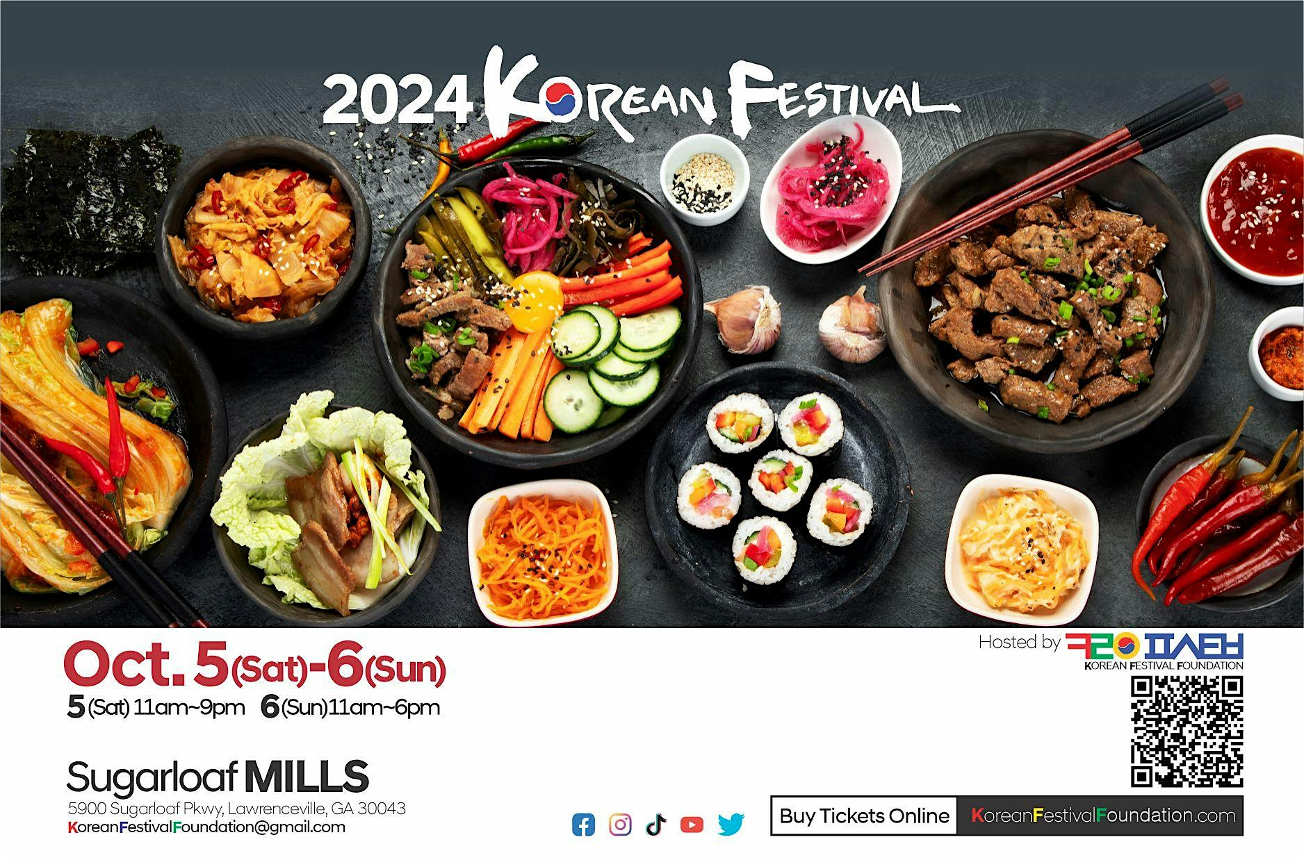 2024 Korean Festival in Atlanta : 10/5 & 10/6 – Lawrenceville, GA