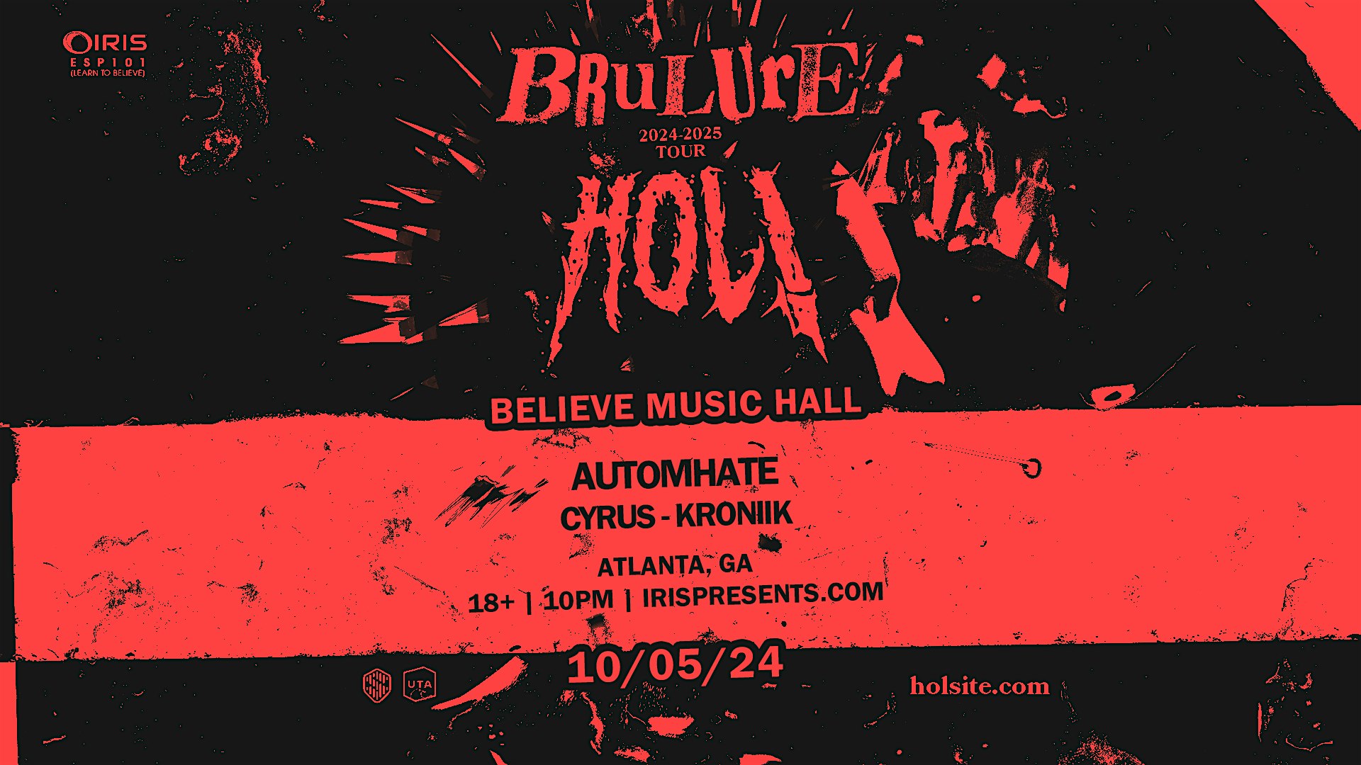 Iris Presents: HOL! @ Believe Music Hall | Sat, Oct 5th! – Atlanta, GA