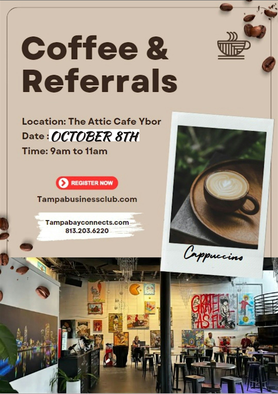 Coffee & Referrals at the New Attic Cafe Ybor – Tampa, FL