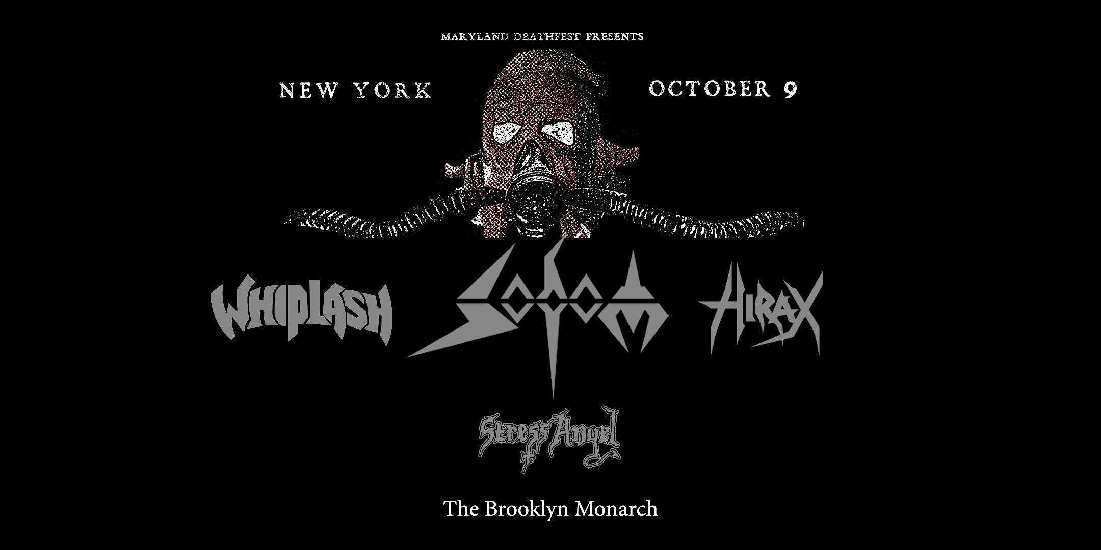 Sodom, Whiplash, Hirax, Stress Angel in NYC – Brooklyn, NY