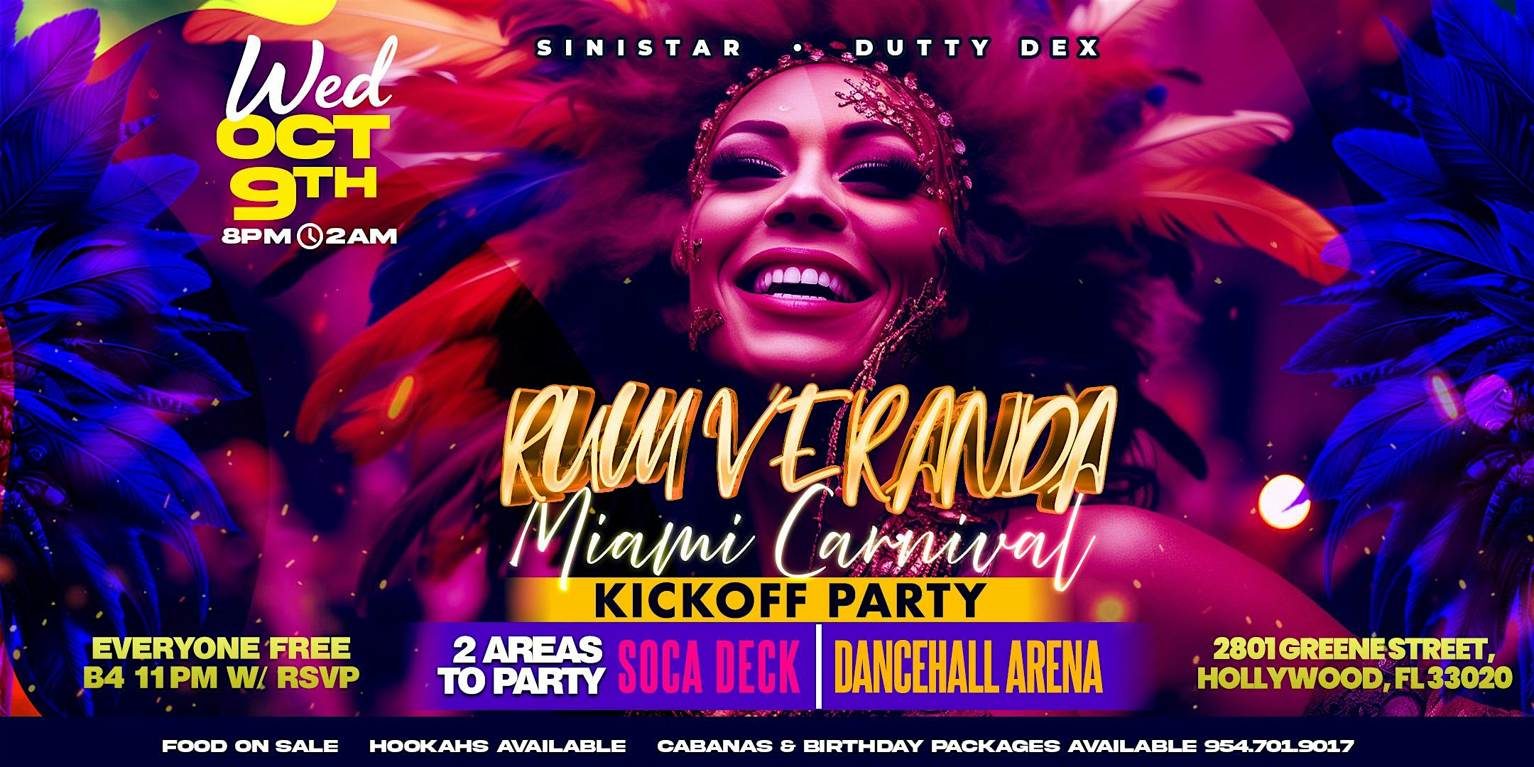 Rum Veranda – Miami Carnival Kick Off – Hollywood, FL