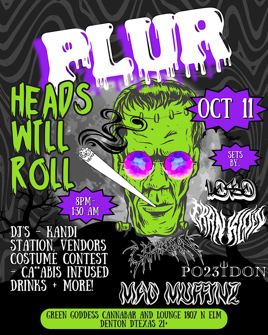 PLUR: Heads Will Roll (Denton’s Monthly EDM Night) – Denton, TX