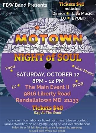 Motown Night of Soul – Randallstown, MD