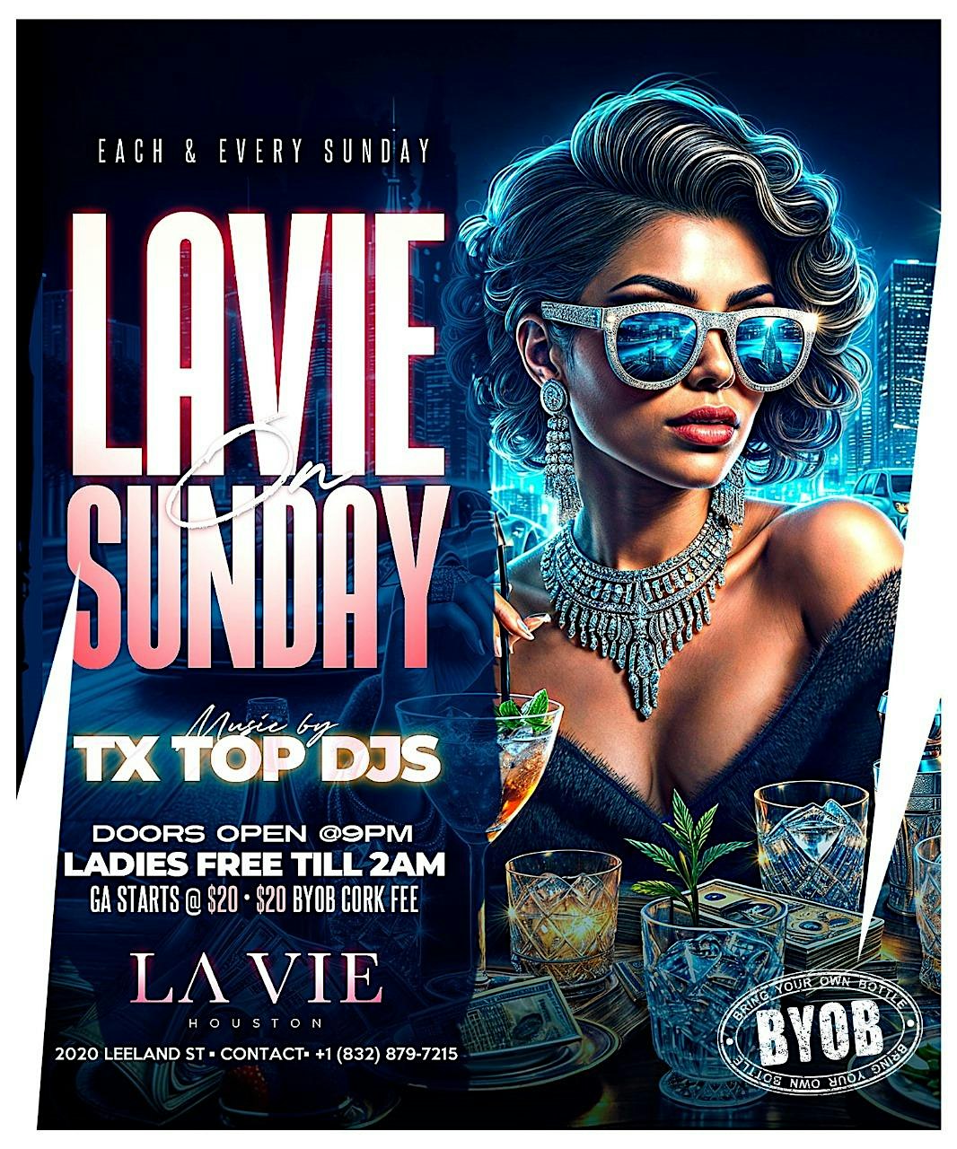 LaVie On Sundays | Houston’s #1 BYOB Event on a Sunday Night – Houston, TX