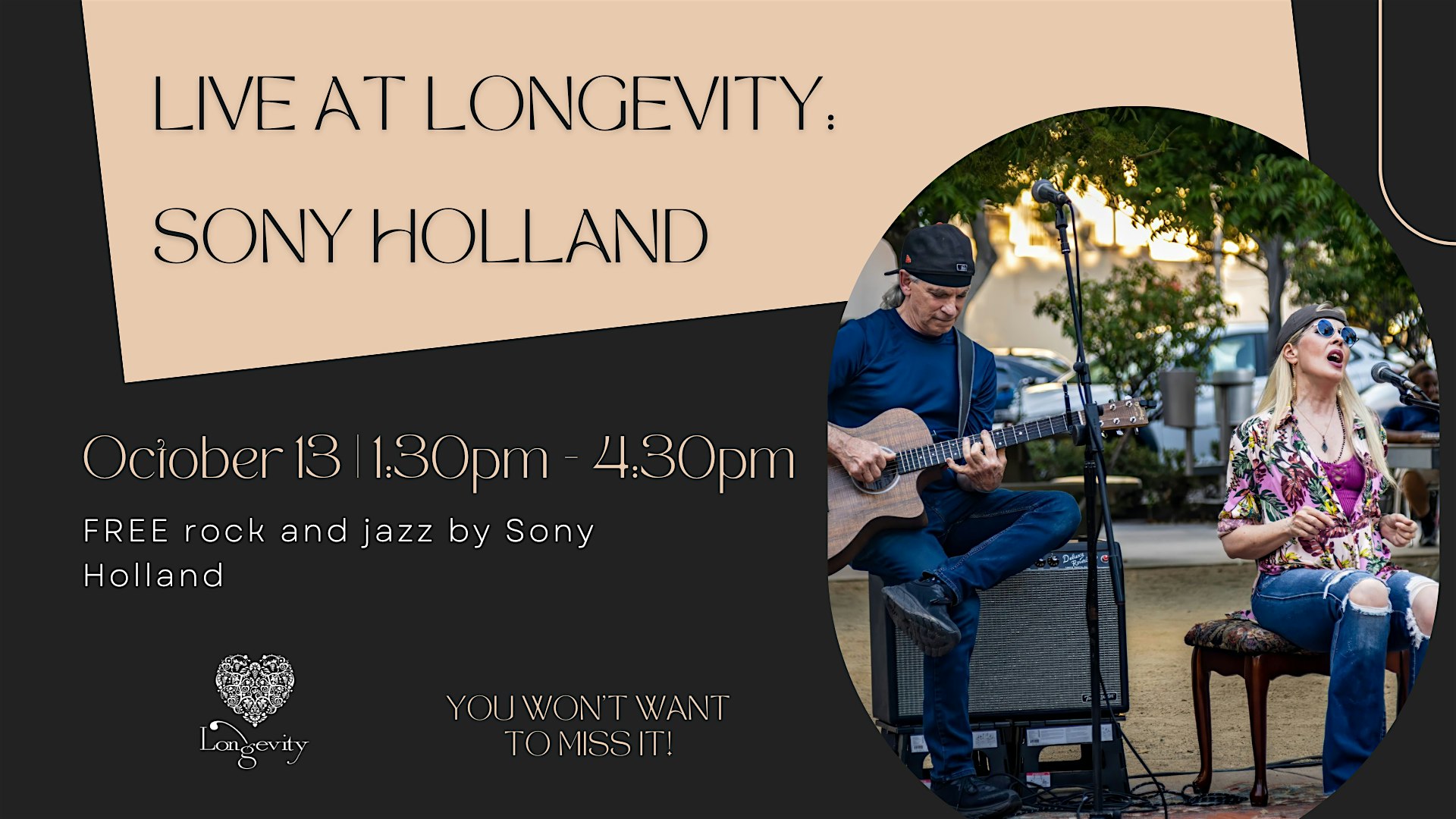 Live at Longevity: Sony Holland – Livermore, CA