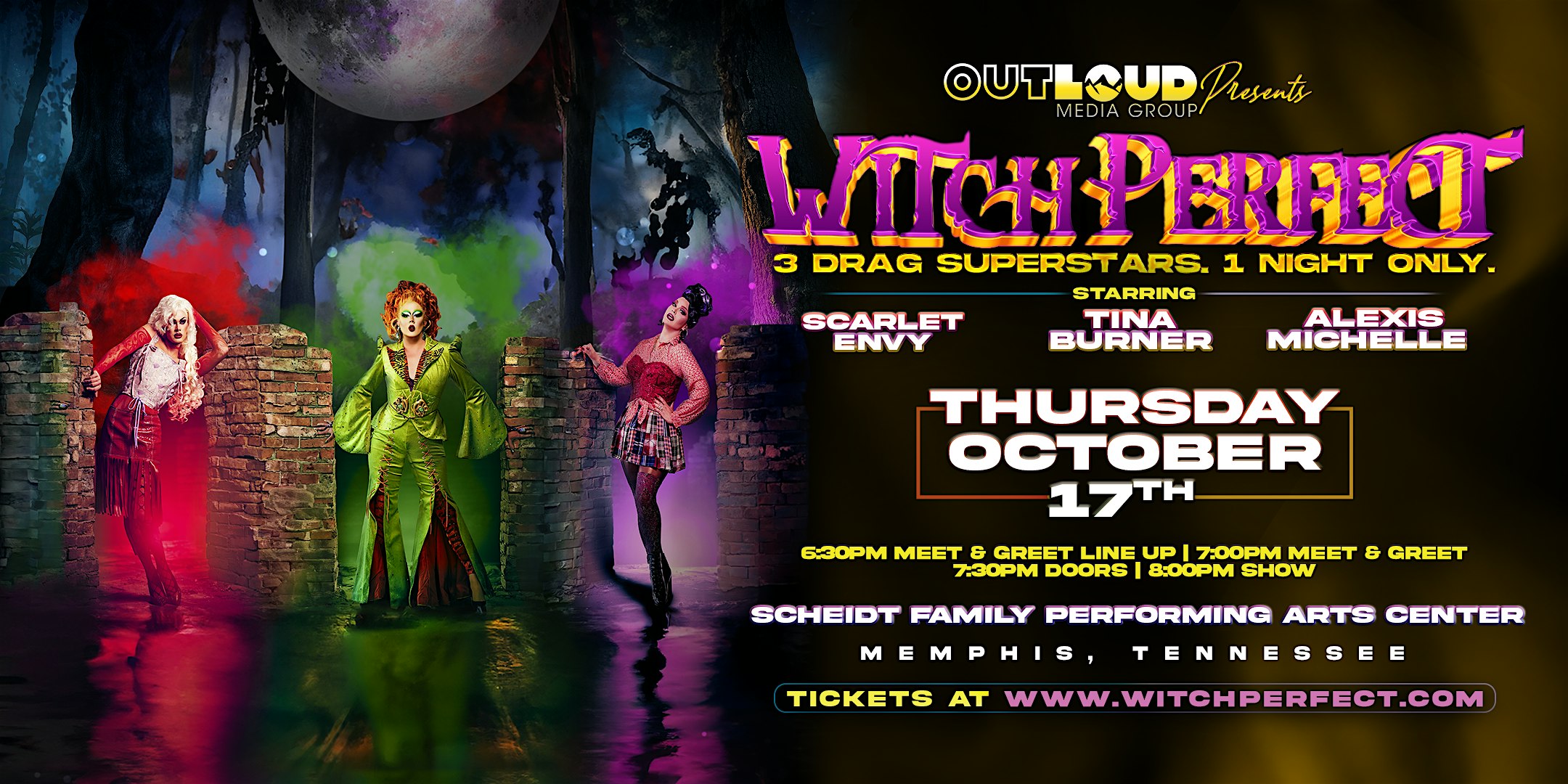 Witch Perfect with Tina Burner, Alexis Michelle & Scarlet Envy – Memphis – Memphis, TN