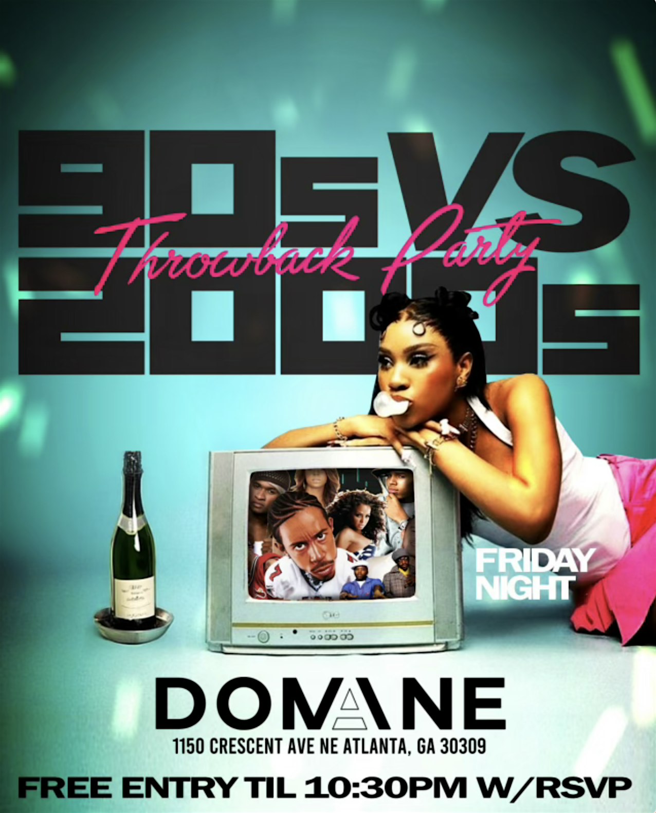 90s vs 2000s THROWBACK PARTY AT DOMAINE FRIDAY [AGE 18 OR OLDER] – Atlanta, GA