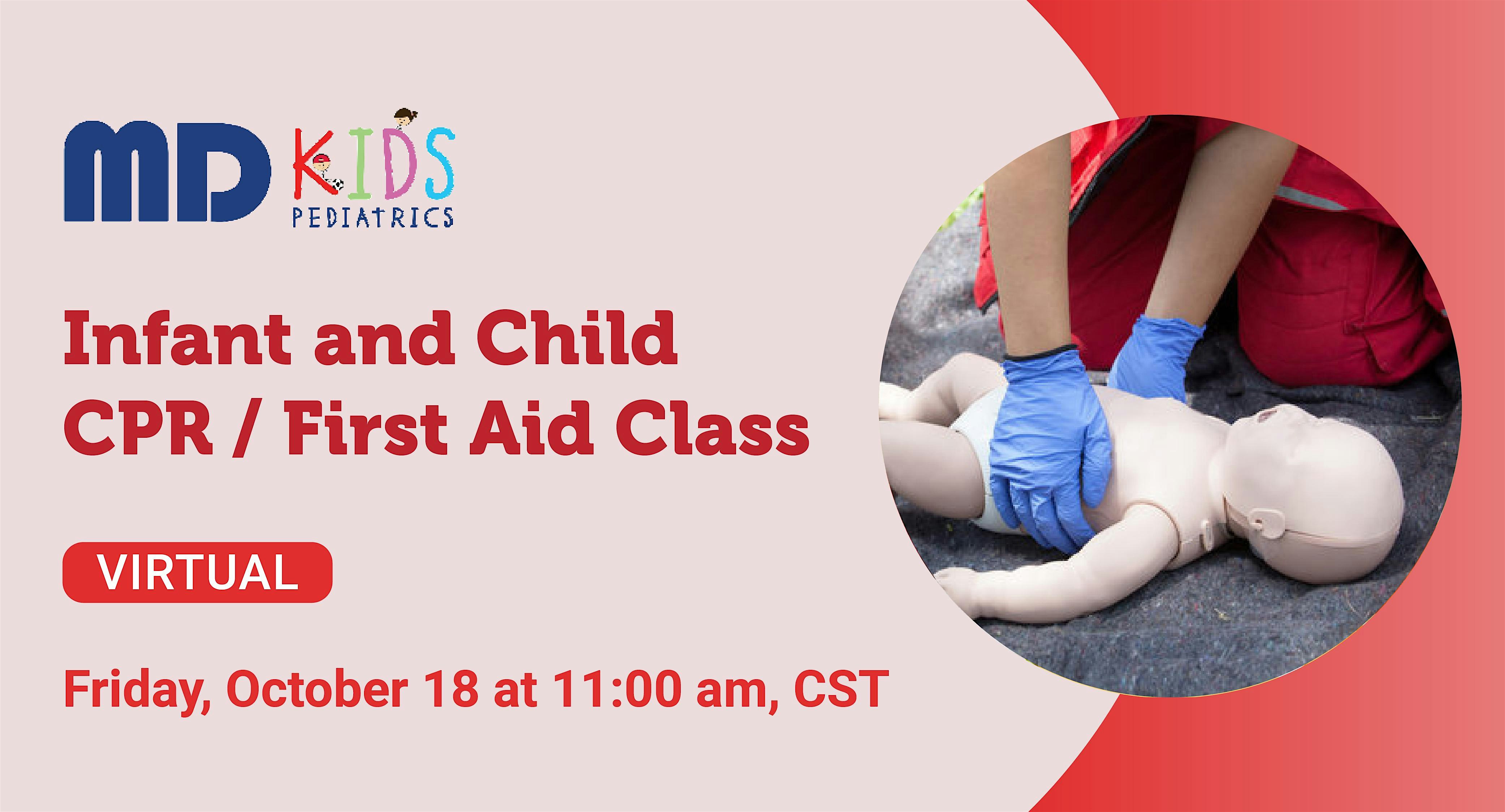 Free Virtual Infant and Child CPR/ First Aid Class – Dallas, TX