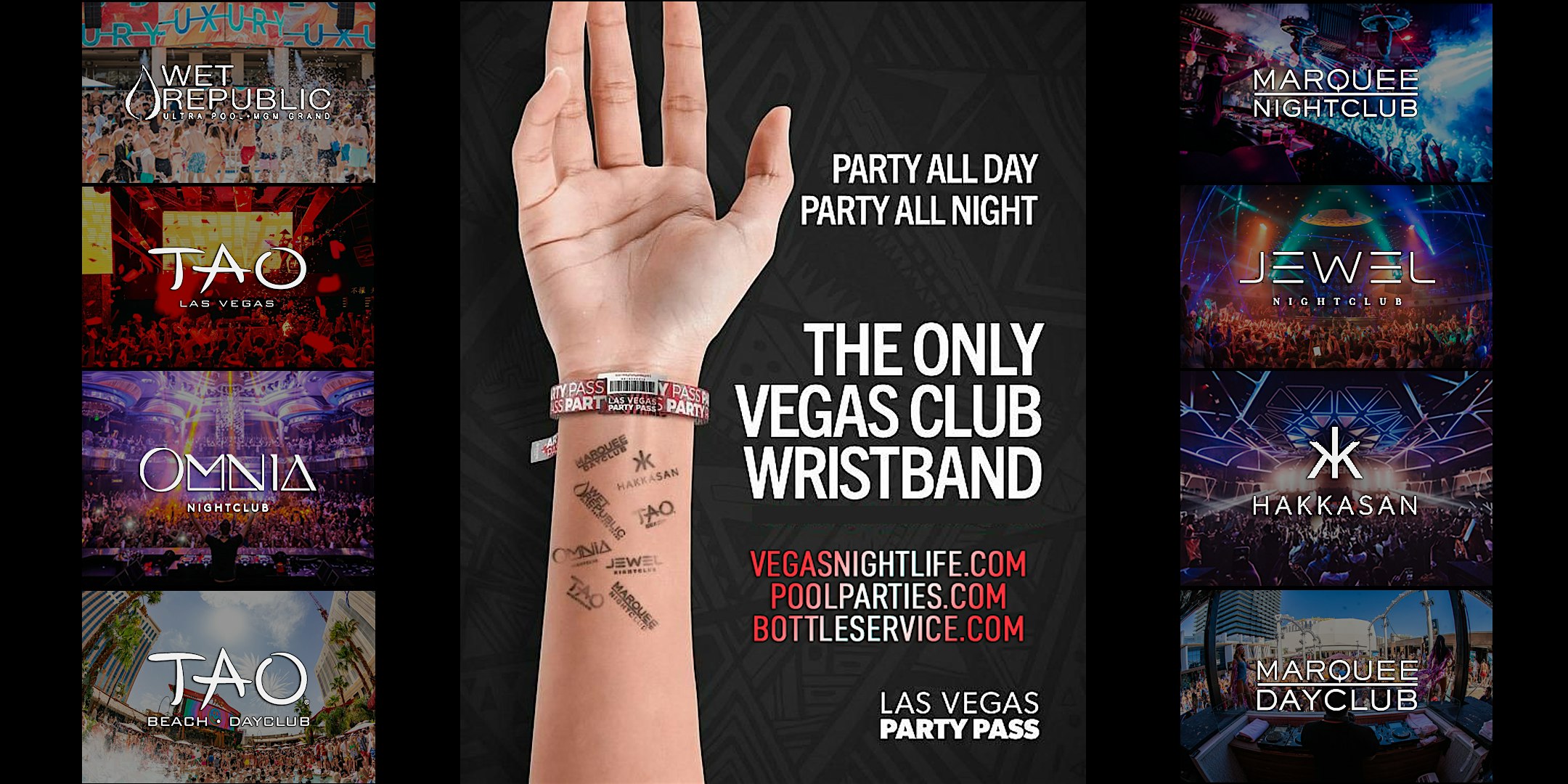 Las Vegas Party Pass | Oct 24 to Oct 27 | 8 Clubs x 23 Parties – Las Vegas, NV