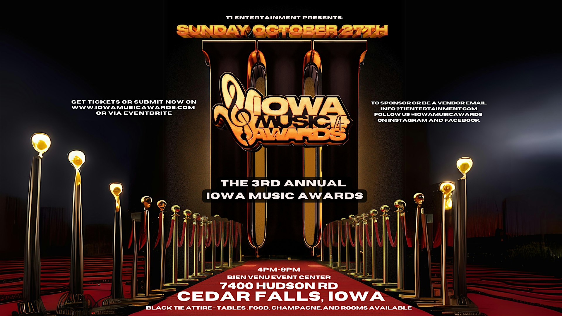 3rd Annual Iowa Music Awards – Cedar Falls, IA