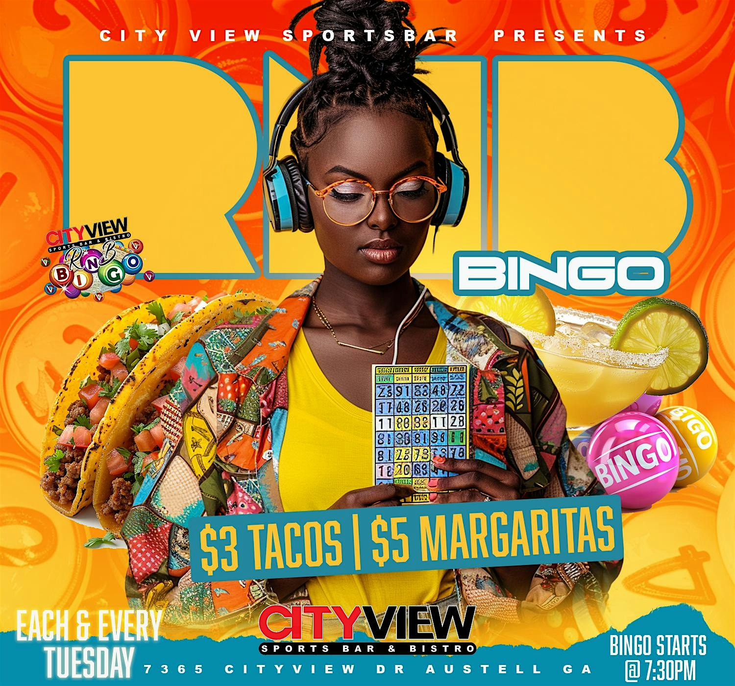 R&B BINGO at CITY VIEW SPORTSBAR – Austell, GA