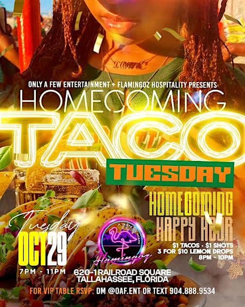 TACO TUESDAY HOMECOMING HAPPY HOUR EDITION – Tallahassee, FL