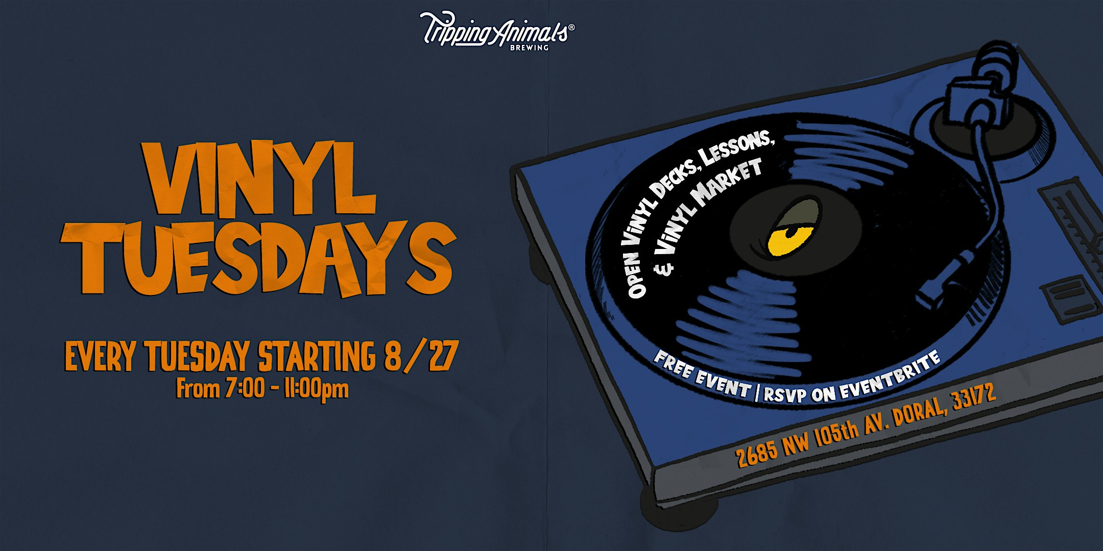 Vinyl Tuesdays at Tripping Animals – Doral, FL