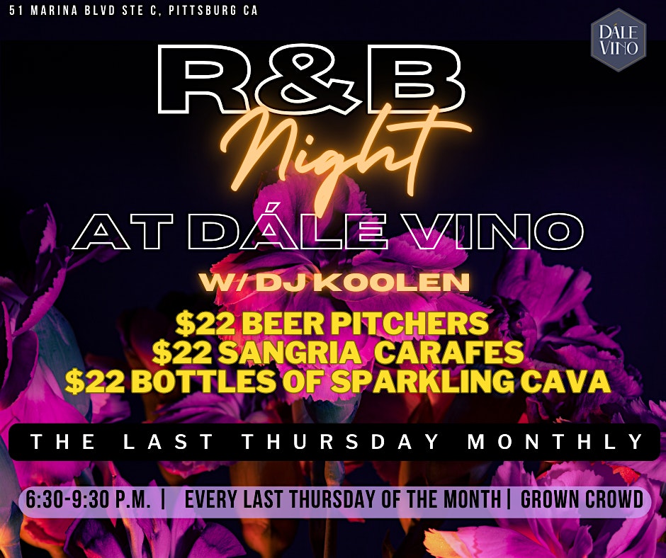 R&B NIGHT W/DJ KOOLEN – Pittsburg, CA