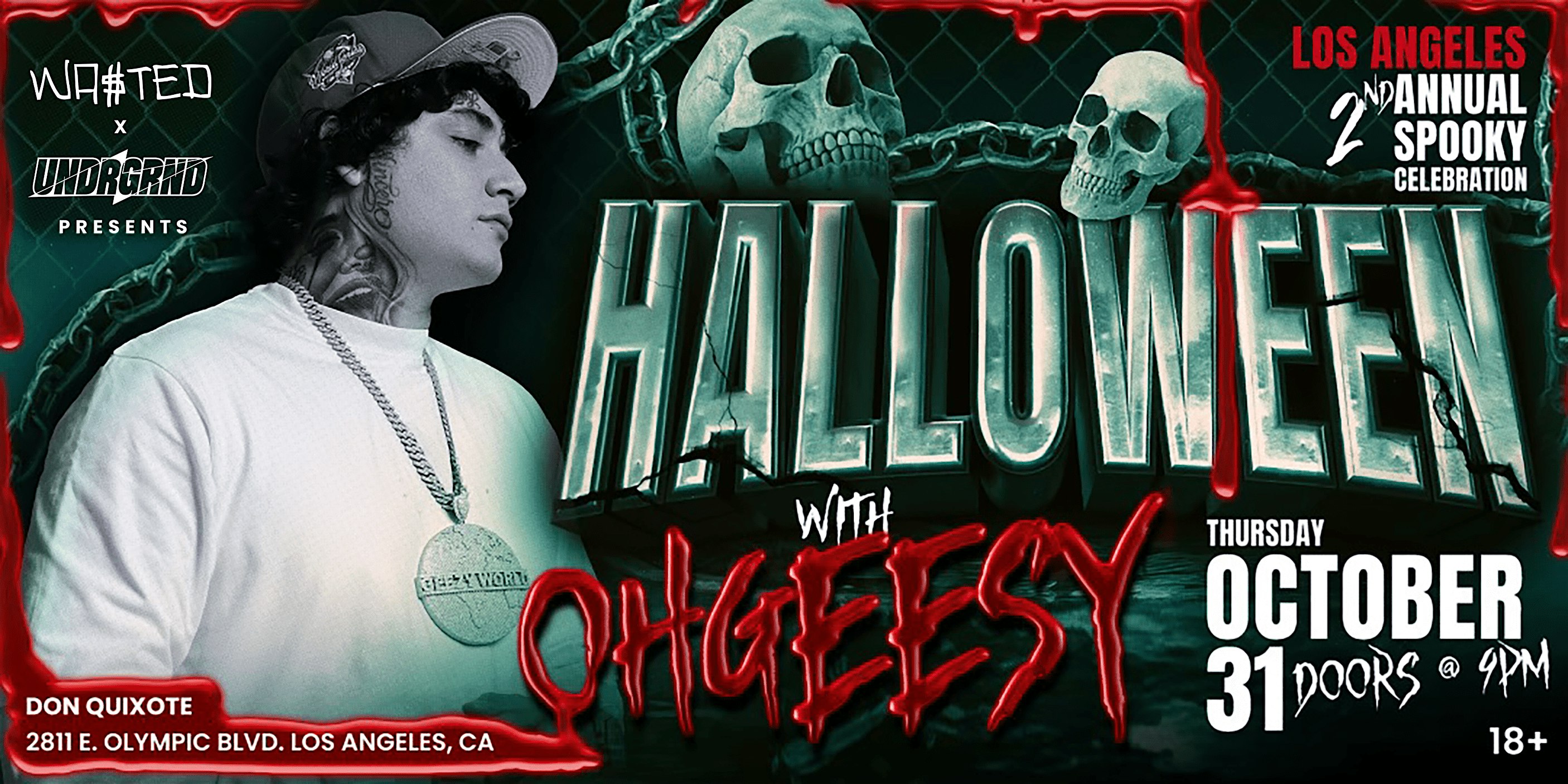 Los Angeles: HALLOWEEN w/ OHGEESY @ Don Quixote [18+] – Los Angeles, CA