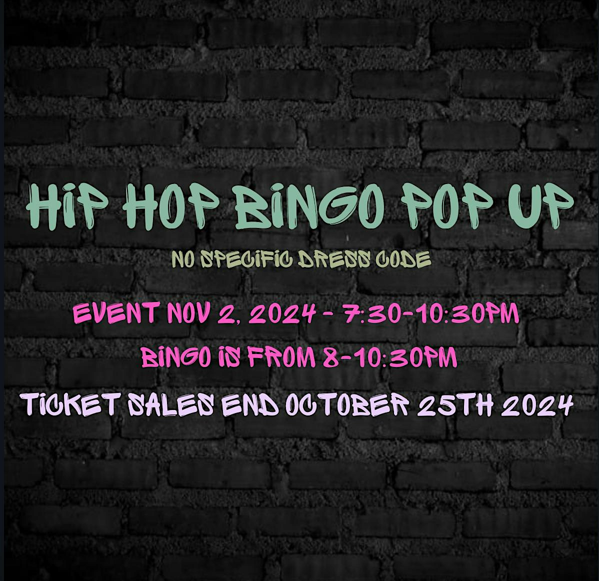 ATL Hip Hop Bingo Pop Up – Atlanta, GA