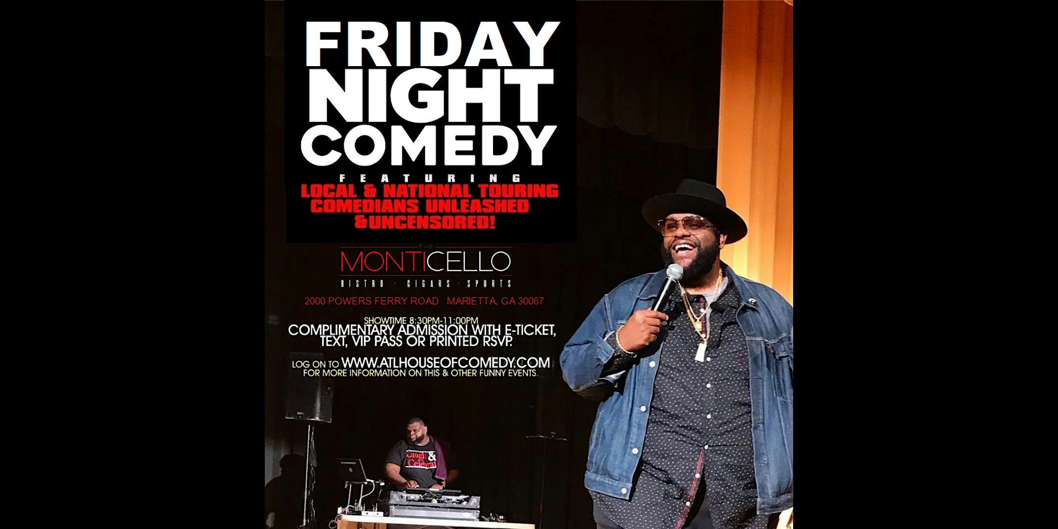 Friday Comedy @ Monticello Bistro – Marietta, GA