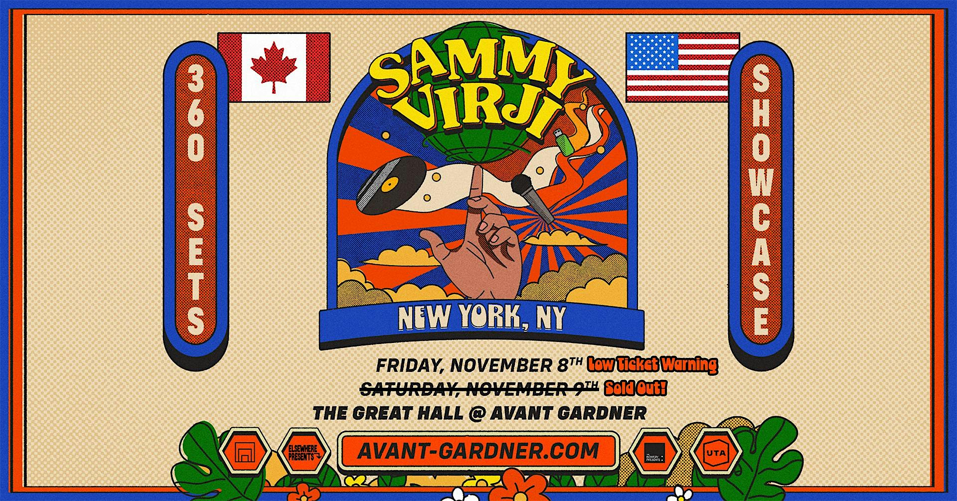 SAMMY VIRJI  FALL TOUR – Brooklyn, NY