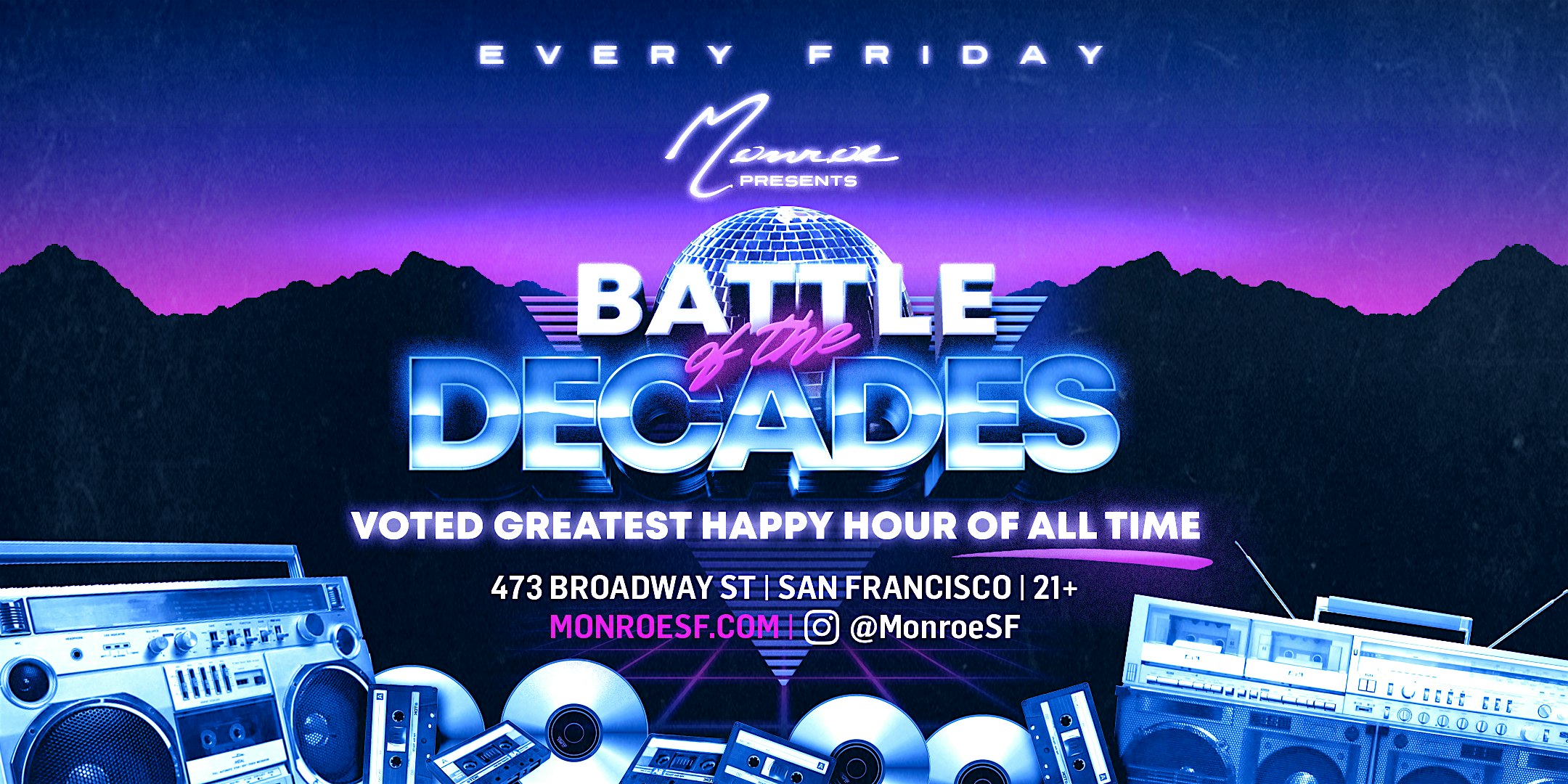 Battle of the Decades : 60s 70s 80s 90s Dance Party – San Francisco, CA