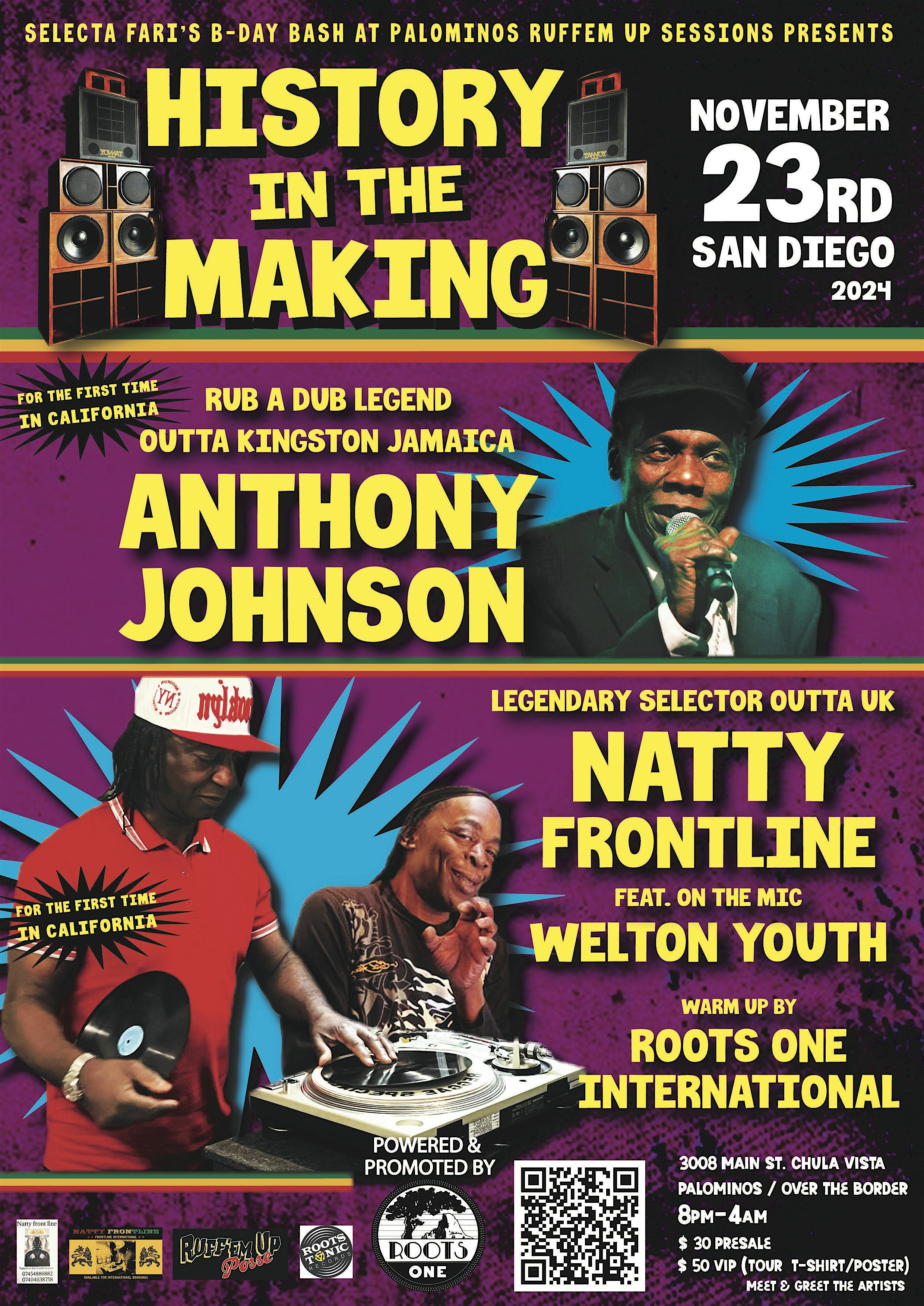 Natty Frontline, Anthony Johnson & Roots One International – San Diego – Chula Vista, CA