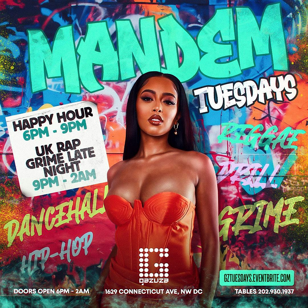 Gazuza Tuesdays: Hip-Hop, UK Rap, R&B Happy Hour! – Washington DC