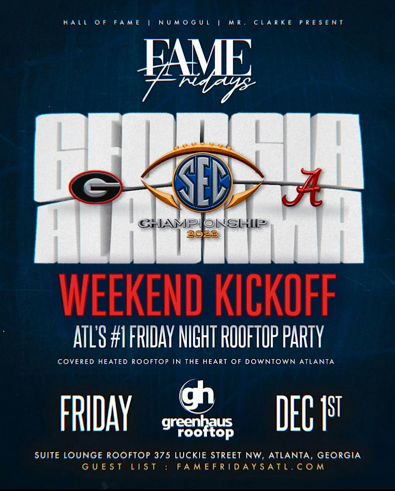 FAME FRIDAY: SEC Championship Kickoff Party – Atlanta, GA