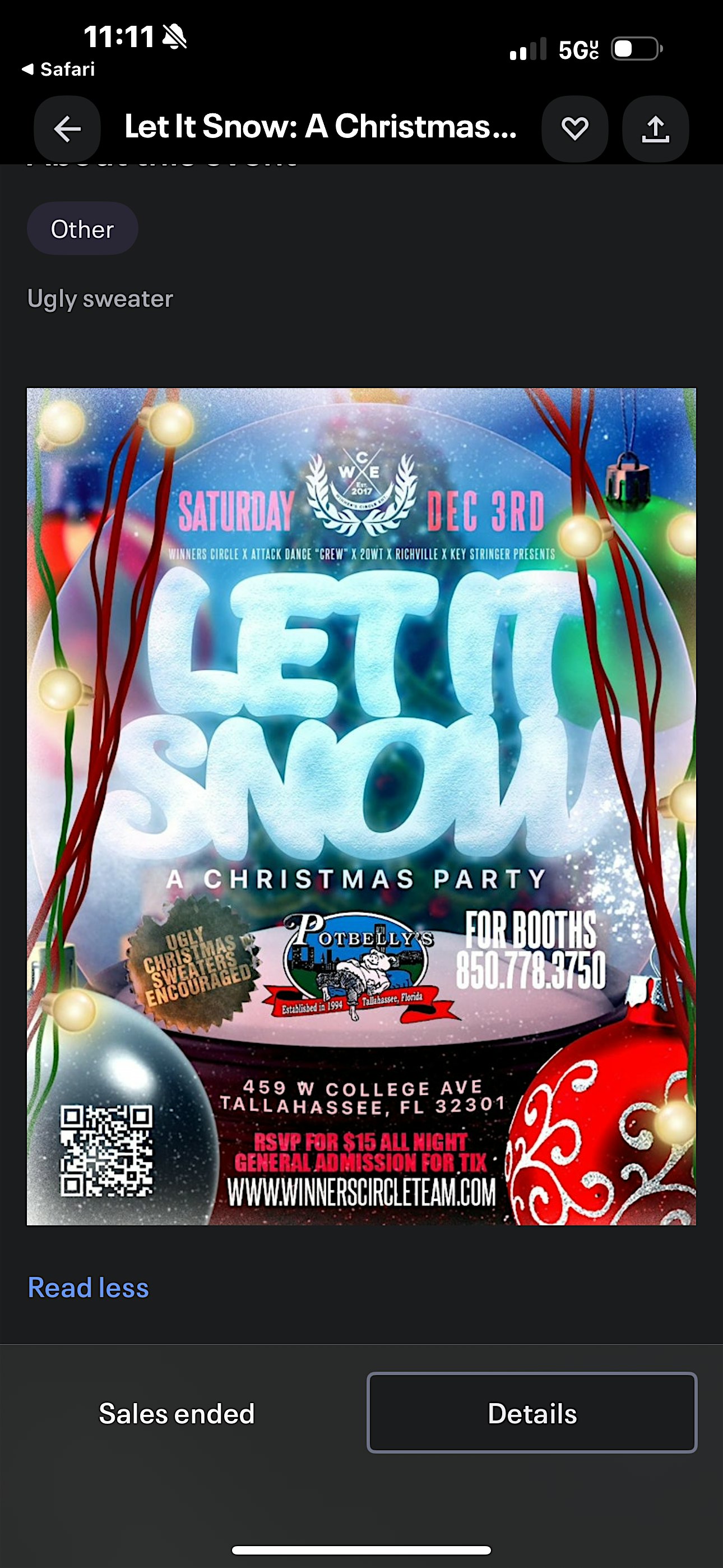 LET IT SNOW: A Christmas Party – Tallahassee, FL