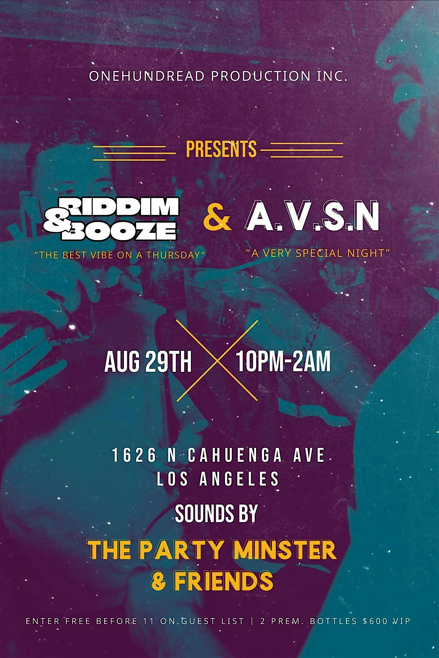 RIDDIM & BOOZE – Los Angeles, CA