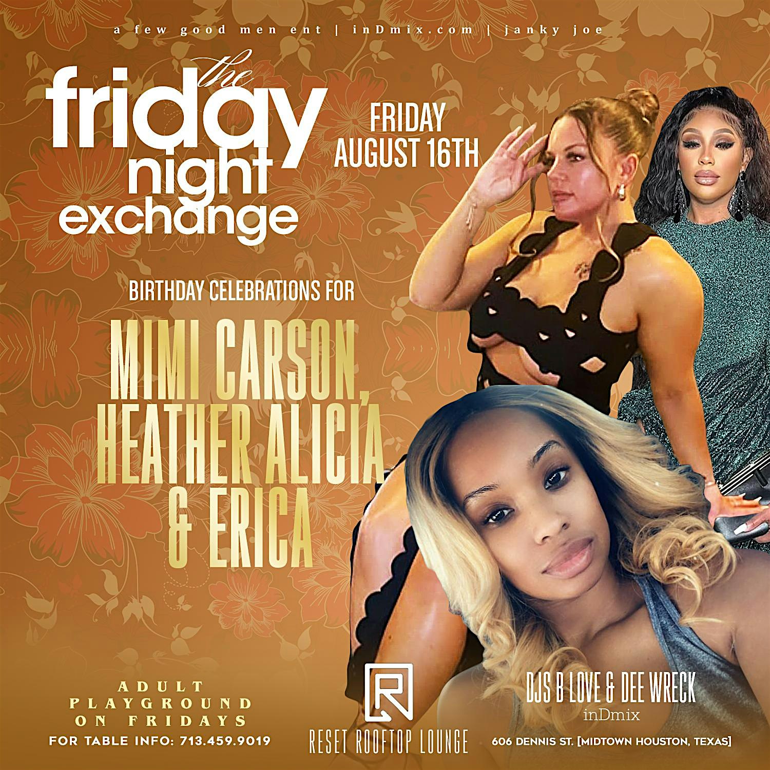 All New Friday Exchange at Reset Rooftop Lounge – Houston, TX