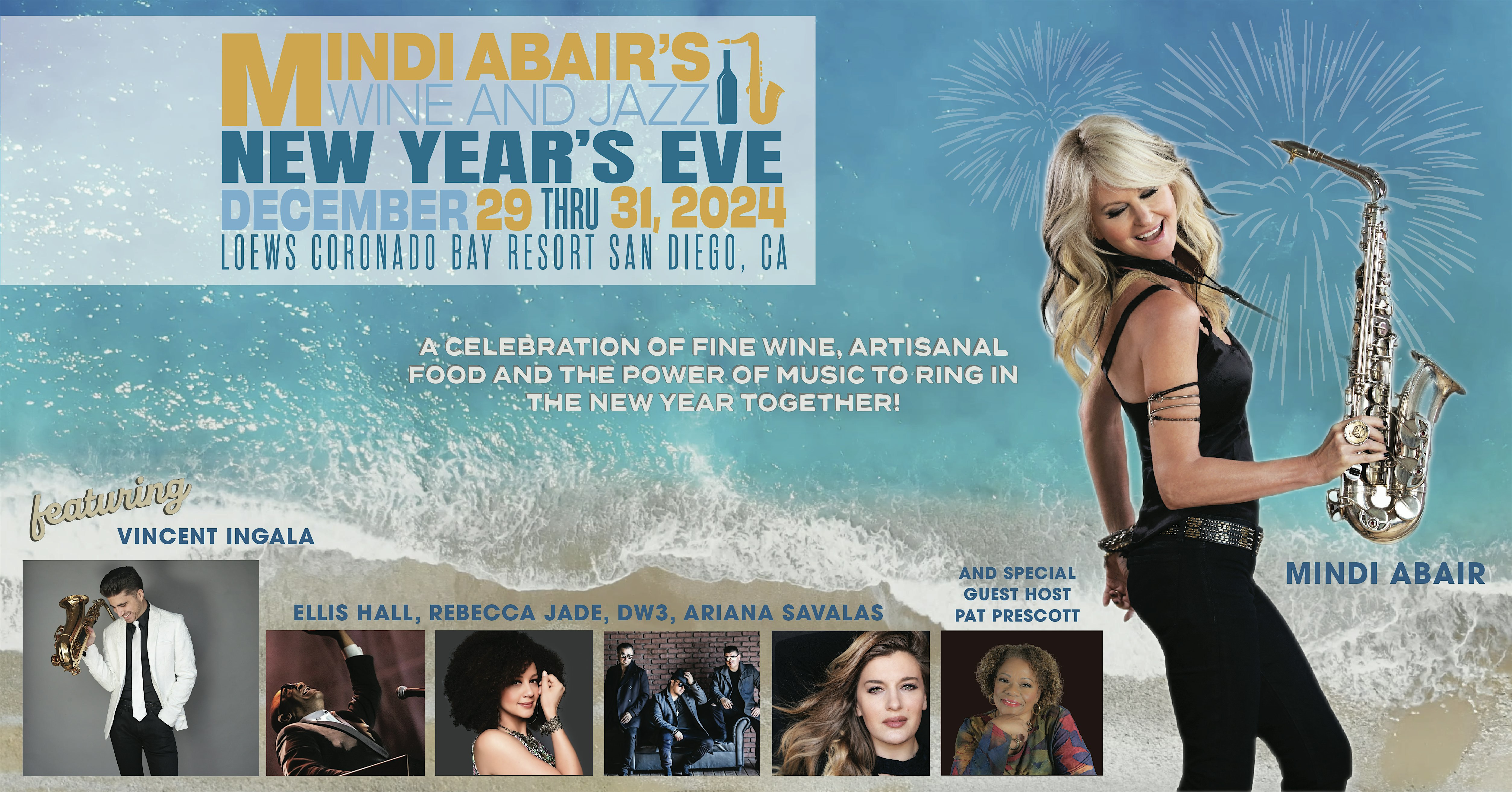 Mindi Abair’s Wine And Jazz New Year’s Eve 2024 – Coronado, CA