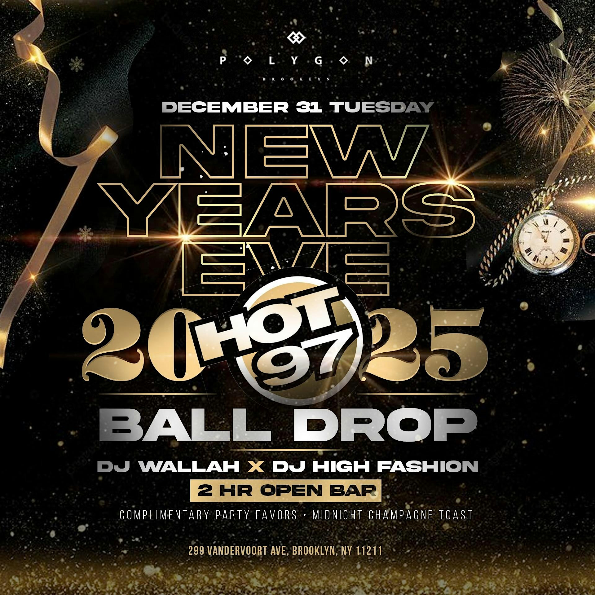 New Years Eve 2025: 3 Rooms of Music + 2 Hour open Bar + Champagne Toast – Brooklyn, NY