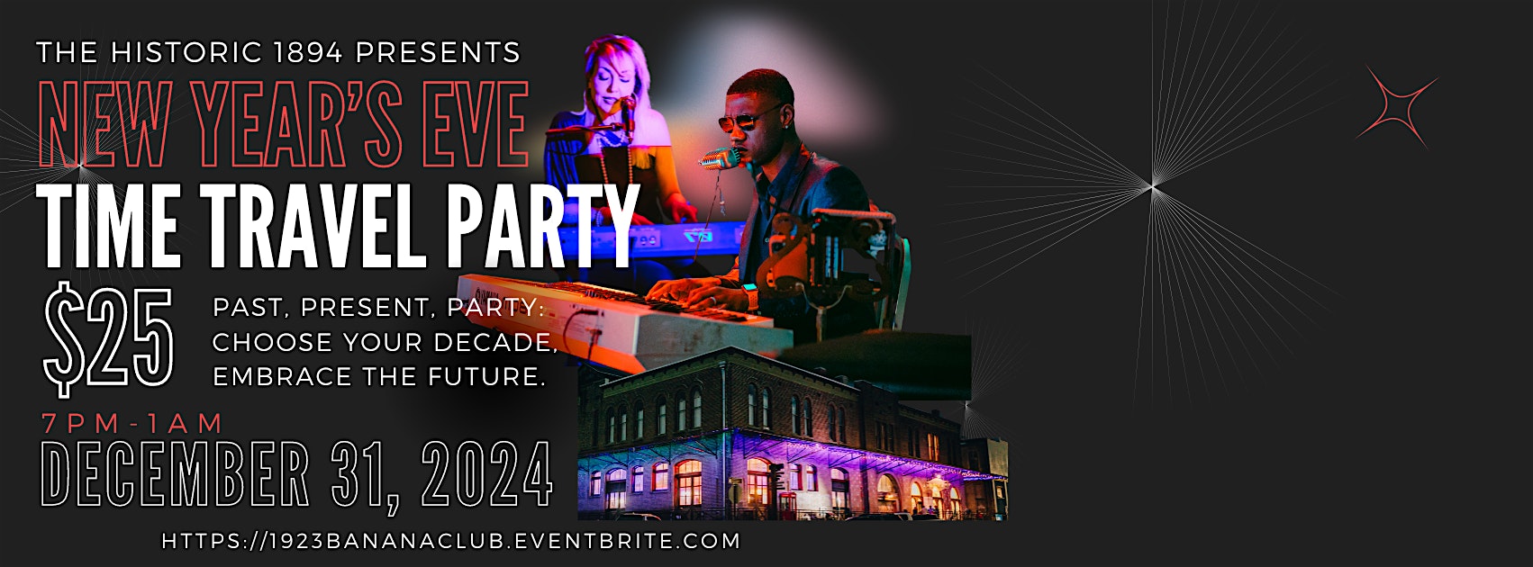 2025 New Year’s Eve Time Travel Party – Texarkana, AR