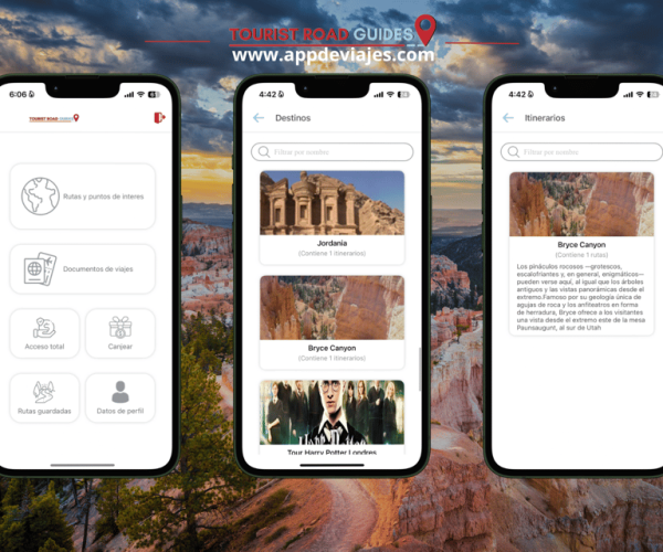 App Self-guided road routes Bryce Canyon – Bryce Point, Utah