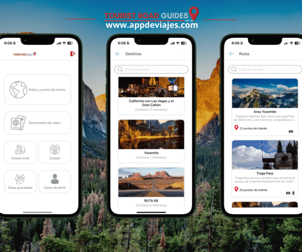 App Self-guided road routes Yosemite National Park – California, California