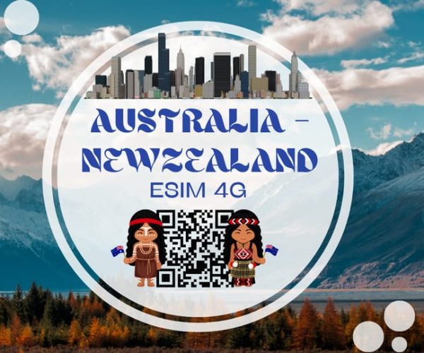 Australia & New Zealand: eSIM Calling Included (QR code) – Sydney, Australia