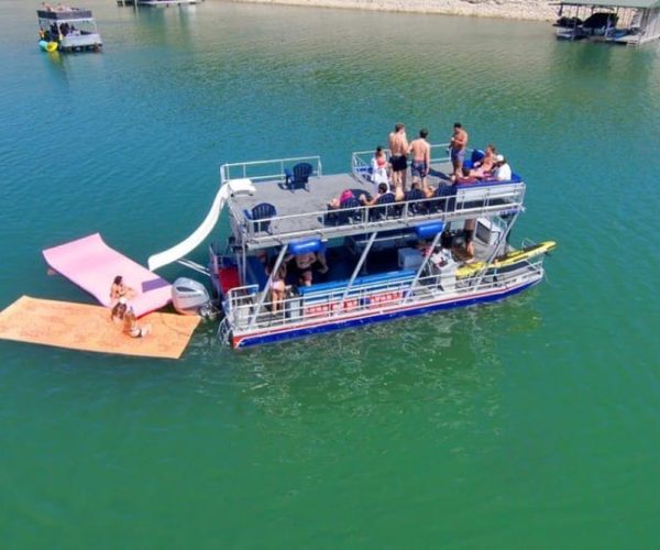 Lake Travis: 34ft Double Decker Party Barge Pontoon Rental – Lake Travis, Texas