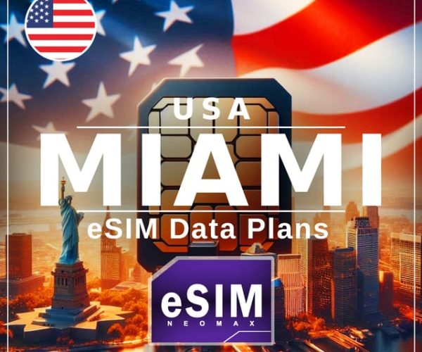 Miami And NYC eSIM: Instant Activation 4G/5GB USA – Miami, Florida