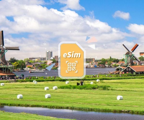 Netherlands/Europe: eSim Mobile Data Plan – Amsterdam, Netherlands