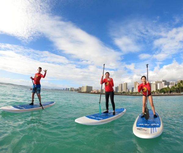 SUP Lesson in Waikiki, 3 or more students, 13yo or older – Honolulu, Hawaii